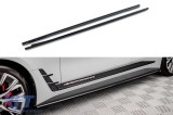 Aditive Maxton Design versiunea 2 pentru praguri BMW i4 G26 cu pachet M dupa 2021, lac negru Performance AutoTuning