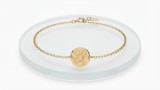Cumpara ieftin Bratara din Argint Placat cu Aur Hammered Disc Minimalist