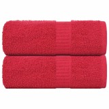 VidaXL Prosoape cu săpun 2 buc Roșu 30x30 cm 360 g/m&sup2; 100% bumbac
