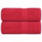 vidaXL Prosoape pentru oaspeți 2 buc Roșu 30x50cm 360 g/m&sup2; 100% bumbac