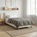 vidaXL Duvet de iarnă Patos Gri deschis 155 x 220 cm Microfibră 42026092