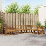 vidaXL Set de canapele de exterior 8 pcs natural Lemn Solid de Acacia 3366817