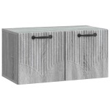 vidaXL Oglindă TV montată pe perete Sonoma gri 59,5 x 31 x 30 cm 899051