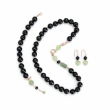 Cumpara ieftin Set Clarity din agat negru și cuarț