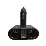 Adaptor Splitter Bricheta Auto , 2 Prize , 1 USB , Premium Quality