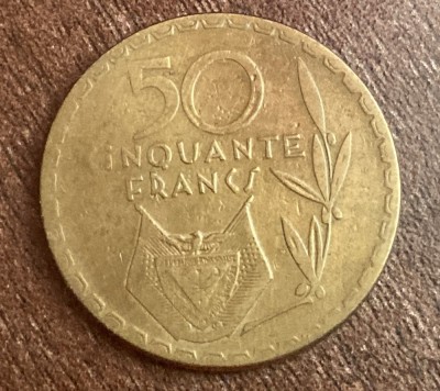 C50 - Moneda foarte veche - Rwanda - 50 franci - 1977 foto