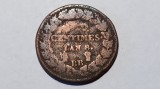 MONEDA FRANTA 5 CENTIMES L&#039;AN 8 BB (1799) - PRIMII ANI DUPA REVOLUTIA FRANCEZA