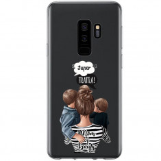 Husa Silicon Soft Upzz Print Samsung Galaxy S9 Plus Model Mom2 foto