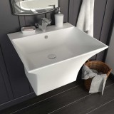 Gossi chiuveta ceramica suspendata pe perete, alb, 500x450x410 mm