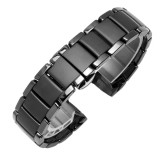 Curea ceramica, compatibila cu Huawei Watch GT 6 46mm, Telescoape QR, 22mm, Noir Black