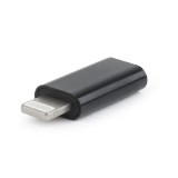 ADAPTOR GEMBIRD, pt. smartphone, Lightning (T) la USB Type-C (M), negru, &quot;A-USB-CF8PM-01&quot; (timbru verde 0.08 lei)