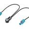 Adaptor Antenă Fakra Soclu x2 la ISO Mufă &icirc;n Unghi