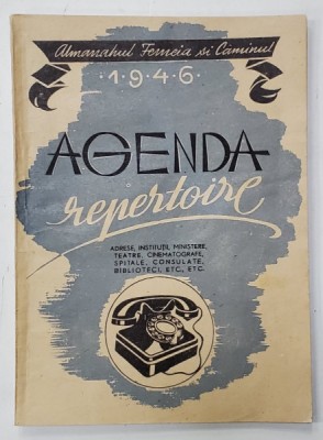 ALMANAHUL FEMEIA SI CAMINUL, AGENDA REPERTOIRE , 1946 foto