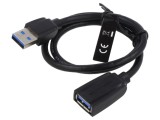 Cablu USB 3.0 A-A 0.5m Negru