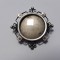 BROSA argint BIEDERMEIER 1850 cu LOCAS FOTOGRAFIE de efect SPLENDIDA de colectie
