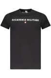 Cumpara ieftin ACCADEMIA MILITARE Tricou barbati, cu imprimeu central, Regular fit, Negru, S