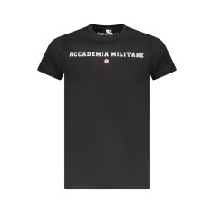 ACCADEMIA MILITARE Tricou barbati, cu imprimeu central, Regular fit, Negru, S
