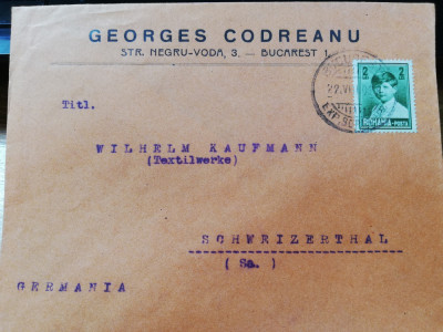 Plic circulat 1930,Georges Codreanu str.Negru Voda nr.3,circ.Germania, Mihai foto