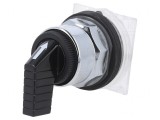 Comutator rotativ negru 30mm 2 poziții