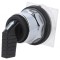 Comutator rotativ negru 30mm 2 poziții