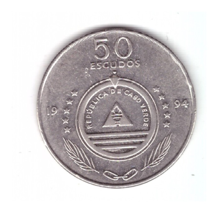 Moneda Capul Verde 50 escudos 1994 Macelina, stare foarte buna, curata
