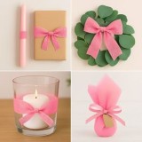 Tul Roz pentru Marturii DIY, 24x24 cm, 100 bucati, CMCLASS