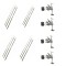 Set 4 Lansete 3, 90m, 3, 5 LBS, 3 Segmente si 4 Mulinete Tambur 8000 Metalic