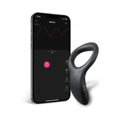 Inel de Penis Lovense Diamo, Bluetooth Control, Free App, Silicon, Negru