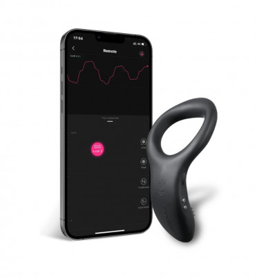 Inel de Penis Lovense Diamo, Bluetooth Control, Free App, Silicon, Negru foto