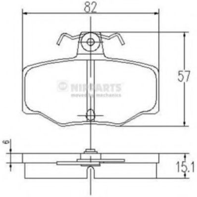 Set placute frana,frana disc NISSAN ALMERA TINO (V10) (1998 - 2006) NIPPARTS J3611031