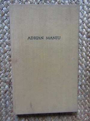 ADRIAN MANIU - SCRIERI , VOLUMUL II - POEZII , 1968 foto