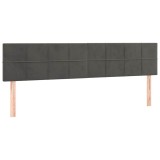 Cumpara ieftin Tablii de pat, gri inchis, 160x5x78/88 cm, catifea
