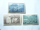 3 Timbre Andorra 1944 - Peisaje : 3f ,10f si 20f , urma sarniera, Nestampilat