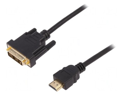 Cablu HDMI la DVI-D 3m Negru foto