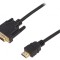 Cablu HDMI la DVI-D 3m Negru