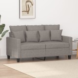 VidaXL Canapea cu 2 locuri, gri taupe, 120 cm, material textil