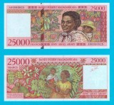 Madagascar (p#82) 25.000 Francs 1998 UNC &#039;Fructe autohtone&#039; serie: A 00980825