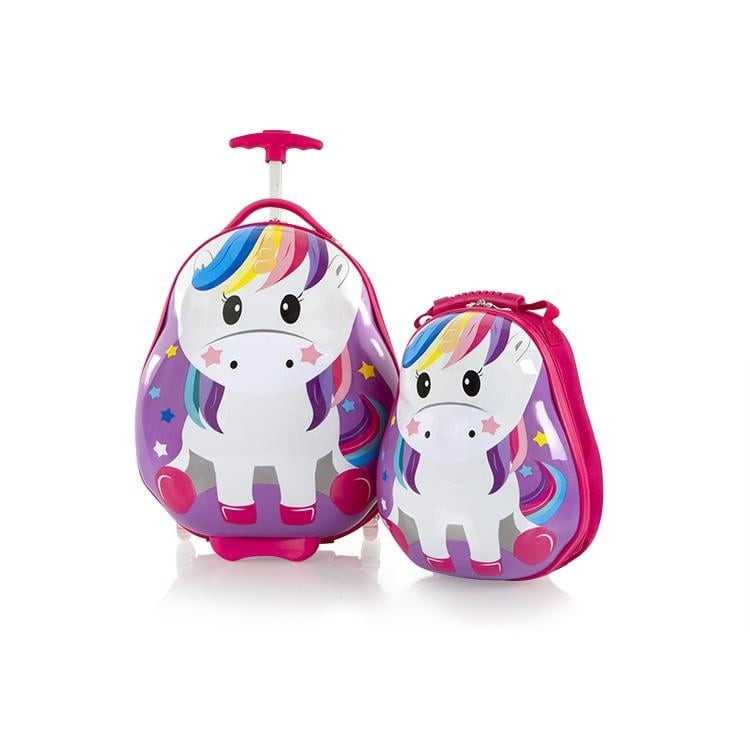 Set Troler ABS Copii si Ghiozdan, Fete, Heys Unicorn, Multicolor, 46CM |  Okazii.ro