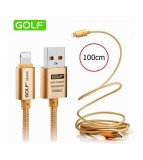 Cablu de date pentru iPhone 6 Plus 5 5S iPad 4 Air 2-Lungime 1 Metru-Culoare Aur, Golf
