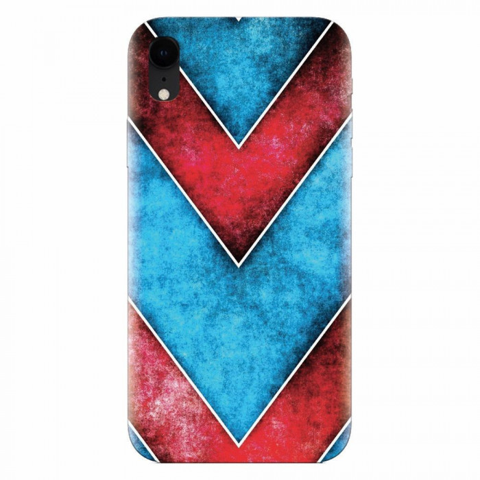 Husa silicon pentru Apple Iphone XR, Blue And Red Abstract