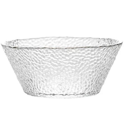 Bol elegant din sticla Pufo Glassy pentru servit salata, fructe, fursecuri, 21 x 11 cm foto