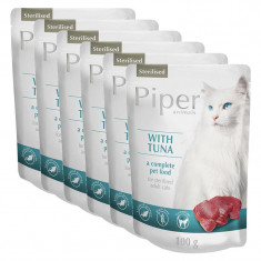 Piper Cat Sterilised hrană la plic cu peşte ton 6 x 100 g