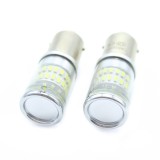 Set 2 becuri LED pentru frana Carguard, 3.5 W, 400 lm, 6000 K, filament P21, Alb xenon