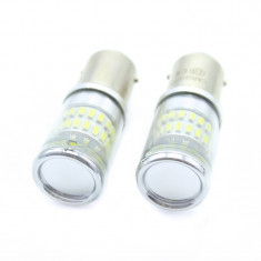 Set 2 becuri LED pentru frana Carguard, 3.5 W, 400 lm, 6000 K, filament P21, Alb xenon