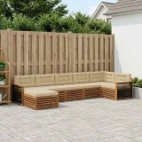 Cumpara ieftin Set de canapele de exterior 7 buc. 7-Locuri Natural si Bej