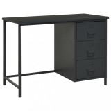 Cumpara ieftin Birou cu sertare, antracit, 105x52x75 cm, oțel, industrial