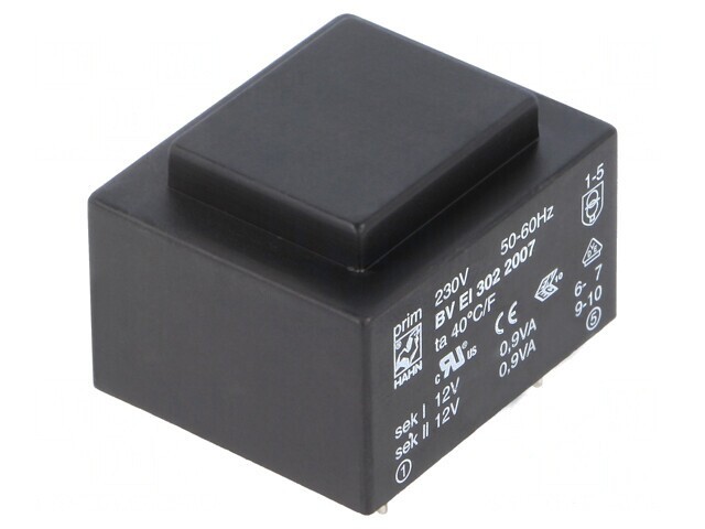 Transformator &icirc;ncapsulat 1,8VA 230V 12V PCB