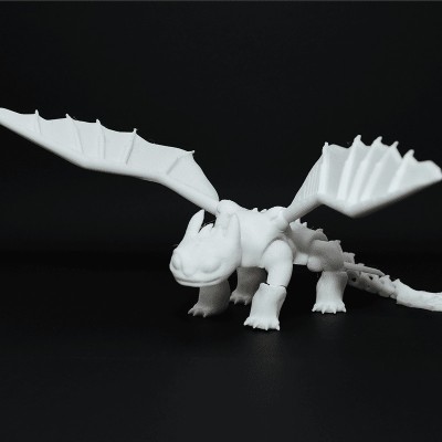 Dragon Night Fury Articulat 3D, de pictat - 21 cm foto