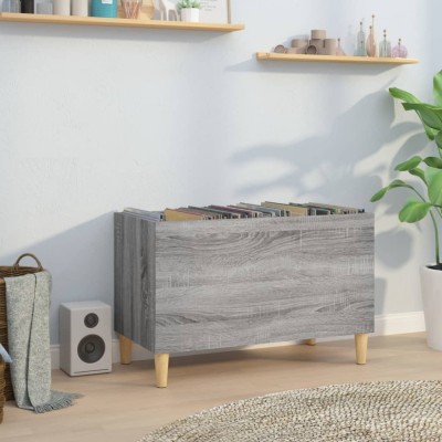 vidaXL Dulap pentru discuri gri sonoma 74,5x38x48 cm lemn prelucrat 831963 foto