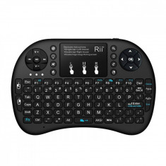 Mini tastatura bluetooth Rii tek i8+ iluminata touchpad compatibila Smart TV foto